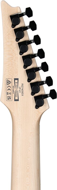 open zoom image for Ibanez RG7420EX Electric Guitar, Black Flat, Headstock Straight Back
