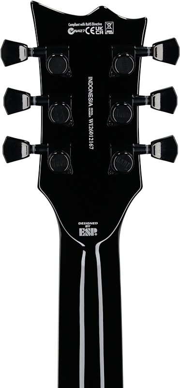 open zoom image for ESP LTD Eclipse EC-400QM Electric Guitar, See-Thru Black Sunburst, Headstock Straight Back