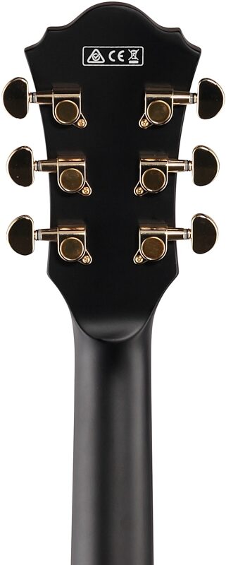 open zoom image for Ibanez AS73G Artcore Semi-Hollowbody Electric Guitar, Black Flat, Headstock Straight Back