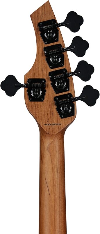 open zoom image for Sterling by Music Man Bongo 5 Electric Bass, 5-String, Stealth Black, Rosewood Fretboard, Open Box (Very Good), Headstock Straight Back
