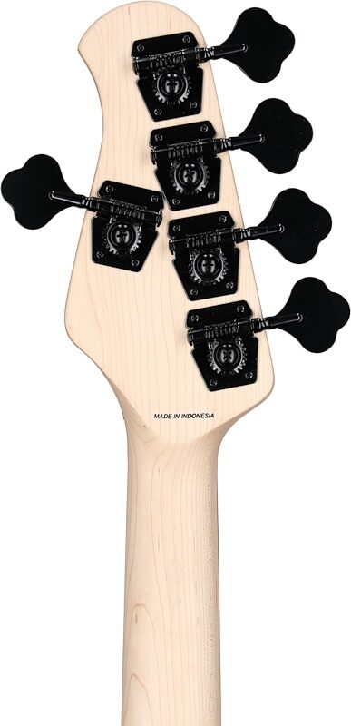 open zoom image for Sterling by Music Man Ray5HH Electric Bass, 5-String, Stealth Black, Jatoba Fretboard, Headstock Straight Back