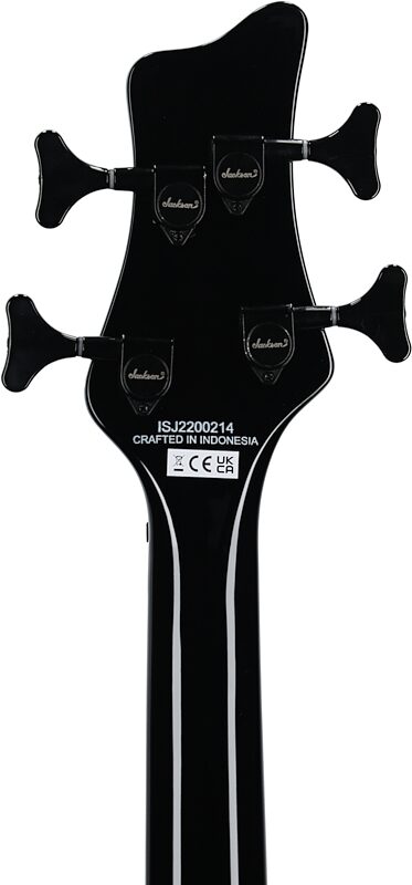open zoom image for Jackson X Series Spectra SBX IV Electric Bass, Gloss Black, Headstock Straight Back