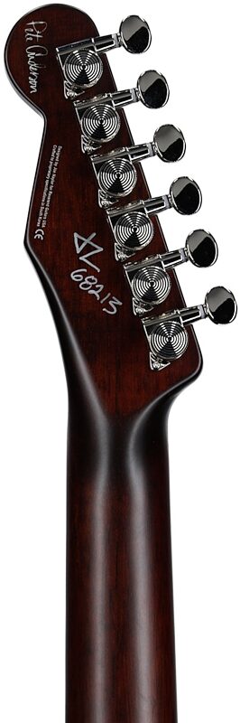 open zoom image for Reverend Pete Anderson Eastsider Custom Electric Guitar, Violin Brown, Headstock Straight Back