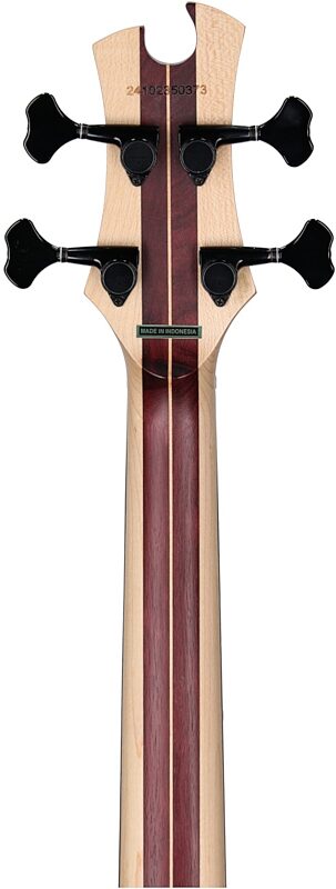 open zoom image for Tobias Killer B IV Bass Guitar (with Gig Bag), Black Pearl, Headstock Straight Back
