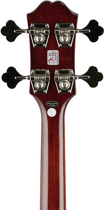 open zoom image for Epiphone Jack Casady Electric Bass, Pelham Blue, Headstock Straight Back
