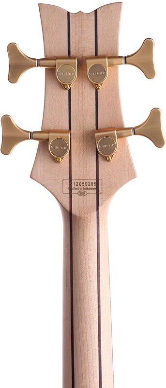 open zoom image for Schecter Stiletto Custom Electric Bass, Natural, Headstock Straight Back