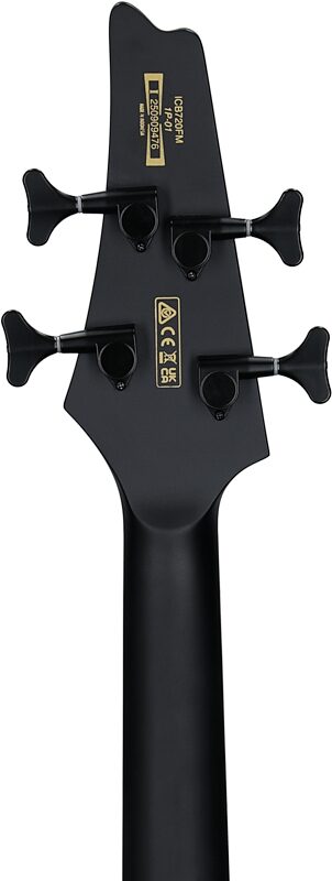 open zoom image for Ibanez ICB720FM Iceman Electric Bass (with Gig Bag), Cosmic Blue Starburst, Headstock Straight Back