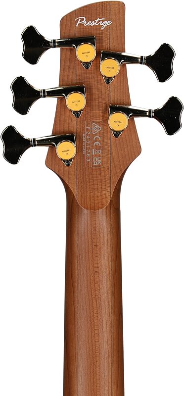 open zoom image for Ibanez SR3505 Prestige Electric Bass, 5-String (with Case), Black, Headstock Straight Back