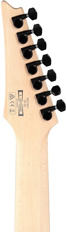 open zoom image for Ibanez RG7421 Electric Guitar, 7-String, Walnut Flat, Headstock Straight Back