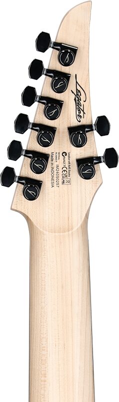 open zoom image for Legator N8FSS Ninja 8 Multi-Scale Guitar, 8-String, Black Quilted Maple, Headstock Straight Back