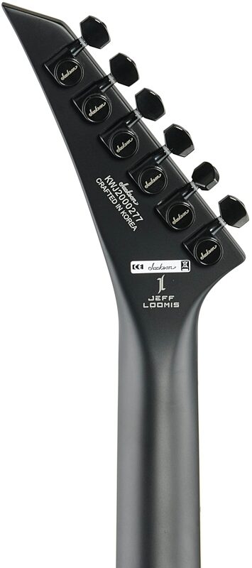 open zoom image for Jackson Pro Jeff Loomis Kelly Signature Electric Guitar, Black Ash, Open Box (Very Good), Headstock Straight Back