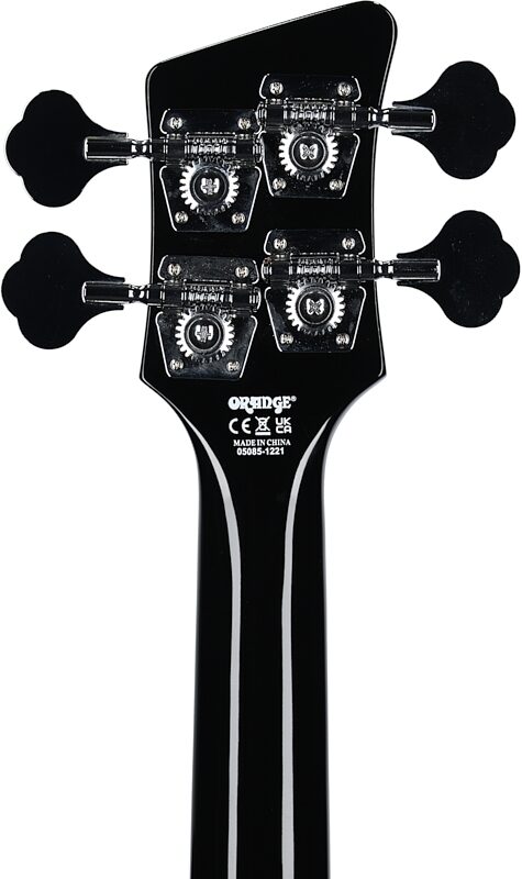 open zoom image for Orange O Bass Electric Bass (with Gig Bag), Black, Headstock Straight Back