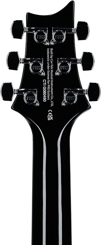 open zoom image for PRS Paul Reed Smith SE Custom 24 Semi-Hollow Piezo Electric Guitar (with Gig Bag), Charcoal Burst, Headstock Straight Back