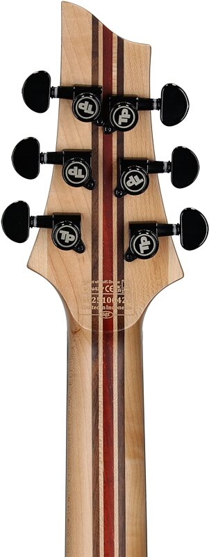 open zoom image for Schecter C-1 Pale Moon Ebony Electric Guitar, Natural Satin Black Burst, Headstock Straight Back