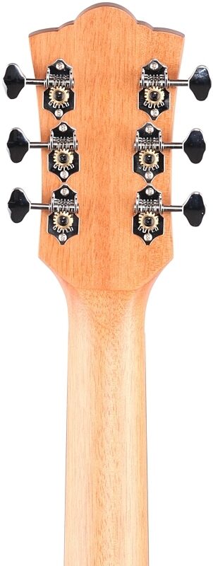 open zoom image for Guild M-240E Troubadour Acoustic-Electric Guitar, Vintage Sunburst, Headstock Straight Back