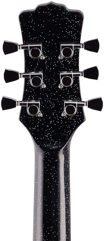 open zoom image for Luna Aurora Borealis 3/4-Size Acoustic Guitar, Black, Headstock Straight Back