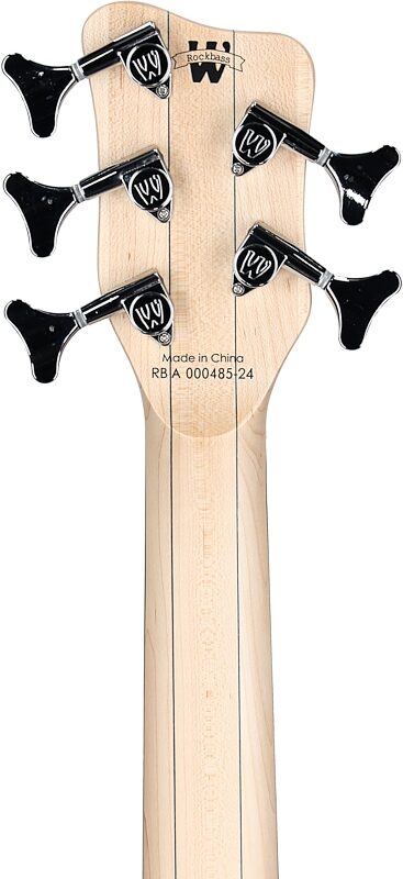 open zoom image for Warwick RockBass Corvette Basic 5 Left-Handed Bass Guitar, 5-String, Black, Headstock Straight Back