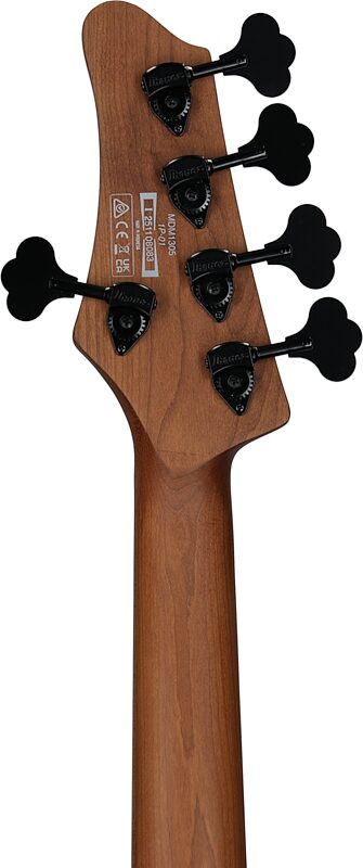 open zoom image for Ibanez MDM1305 Mode Electric Bass, 5-String (with Gig Bag), Natural Stained Amber, Headstock Straight Back