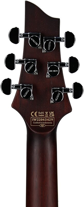 open zoom image for Schecter C-1 EA Classic Electric Guitar, Satin Vintage Pelham Blue, Open Box (Good), Headstock Straight Back
