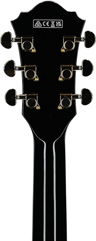open zoom image for Ibanez AS93SP Artcore Expressionist Electric Guitar, Black, Headstock Straight Back