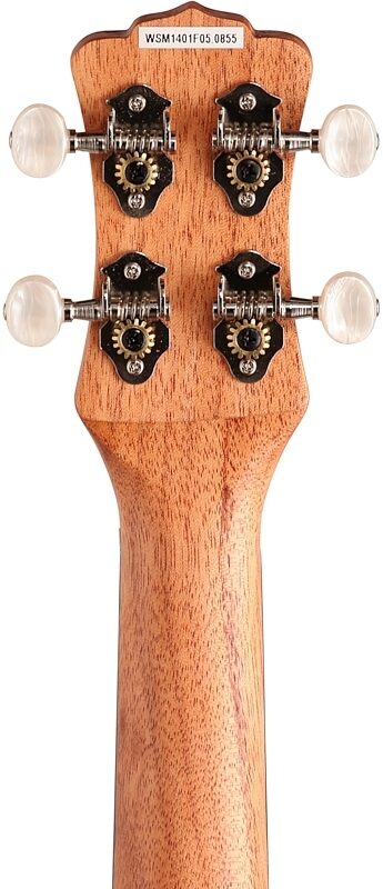 open zoom image for Luna Concert Tattoo Mahogany Ukulele with Gig Bag, New, Headstock Straight Back