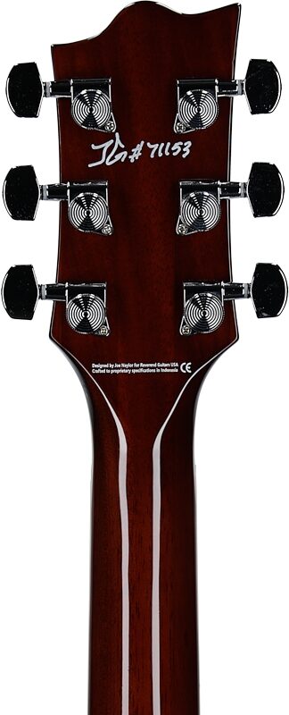open zoom image for Reverend Roundhouse 290 Electric Guitar, Bronze, Headstock Straight Back