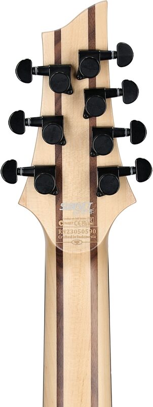 open zoom image for Schecter Sunset-7 Extreme Electric Guitar, 7-String, Scarlet Burst, Headstock Straight Back