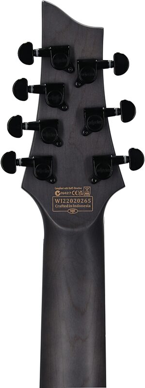 open zoom image for Schecter Omen Elite-7 Multiscale Electric Guitar, 7-String, Black Cherry Burst, Headstock Straight Back
