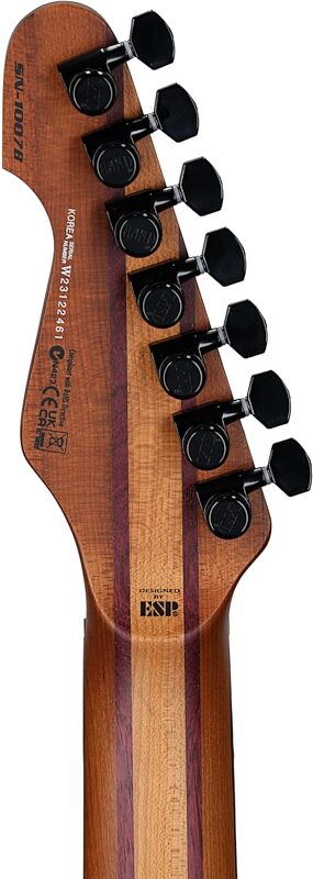 open zoom image for ESP LTD SN-1007 Baritone Electric Guitar, Fireblast, Headstock Straight Back