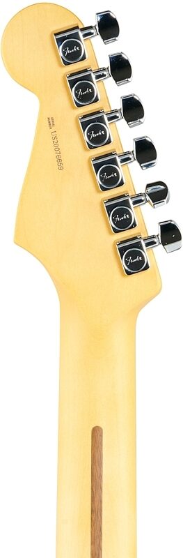 open zoom image for Fender American Pro II HSS Stratocaster Electric Guitar, Rosewood Fingerboard (with Case), Miami Blue, Headstock Straight Back