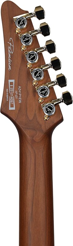 open zoom image for Ibanez AZ41P1EW Premium Electric Guitar, Natural Gray Burst, Headstock Straight Back