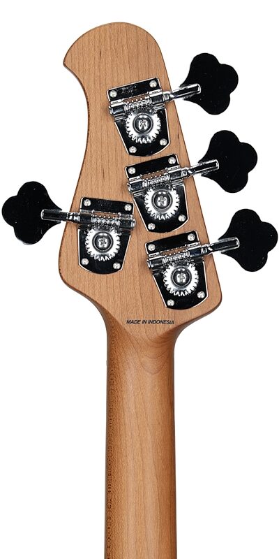 open zoom image for Sterling by Music Man StingRay Ray34HH Electric Bass, Charcoal Frost, Rosewood Fretboard, Headstock Straight Back