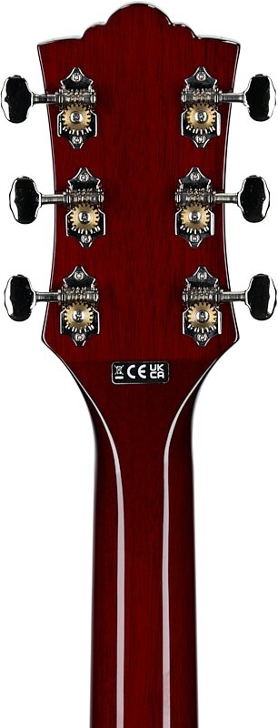 open zoom image for Guild Starfire I DC Semi-Hollowbody Electric Guitar, Left-Handed, Cherry Red, Headstock Straight Back