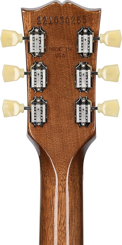 open zoom image for Gibson Les Paul Standard '50s Custom Color Electric Guitar, Plain Top (with Case), Sparkling Burgundy, Headstock Straight Back