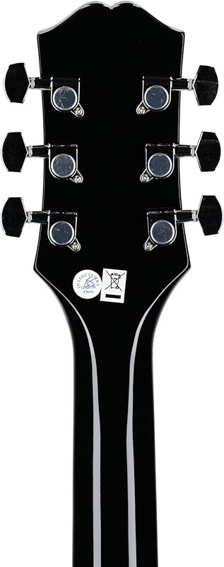 open zoom image for Epiphone Les Paul Tribute Electric Guitar, Ebony, Headstock Straight Back