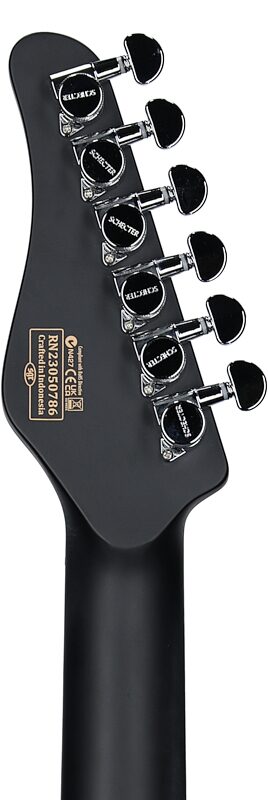 open zoom image for Schecter PT EX Extended Range Electric Guitar, Dorian Gray, Headstock Straight Back