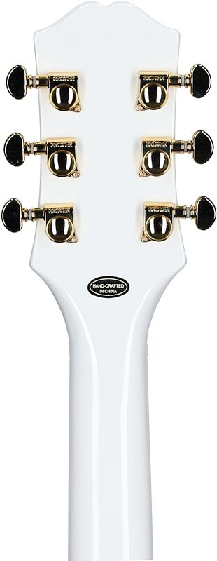 open zoom image for Epiphone Inspired by Gibson SG Custom Electric Guitar (with Gig Bag), Alpine White, Headstock Straight Back