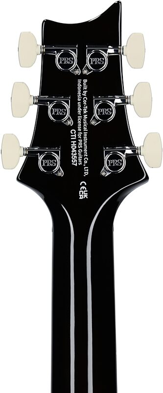 open zoom image for PRS Paul Reed Smith SE Custom 24 Electric Guitar (with Gig Bag), Black Gold Burst, Headstock Straight Back