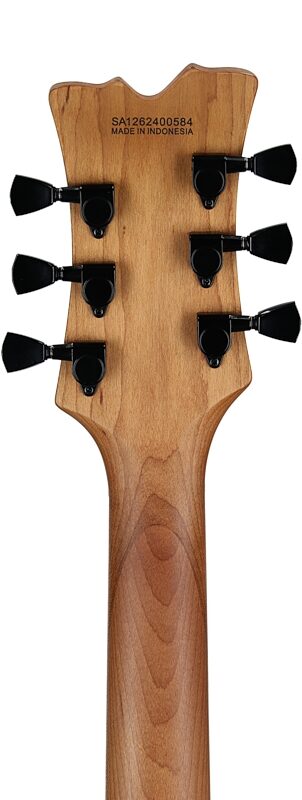 open zoom image for EVH Eddie Van Halen SA-126 Standard Centerblock Electric Guitar, Satin Vintage White, Headstock Straight Back