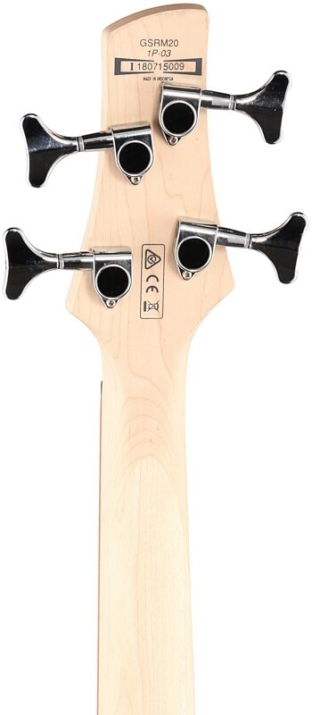 open zoom image for Ibanez GSRM20 Mikro Electric Bass, Starlight Blue, Headstock Straight Back