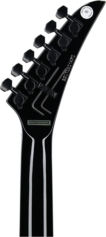 open zoom image for Kramer SM-1 Figured Left-Handed Electric Guitar, Black Denim Perimeter, Headstock Straight Back
