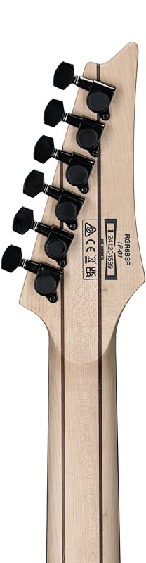 open zoom image for Ibanez RGR6BSP Electric Guitar, Iron Pewter, Headstock Straight Back