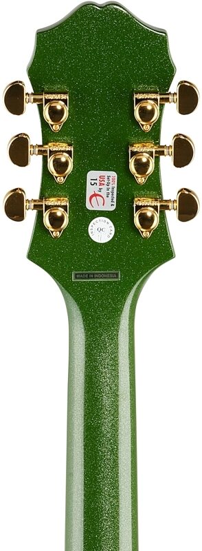 open zoom image for Epiphone Emperor Swingster Electric Guitar, Forest Green Metallic, Headstock Straight Back