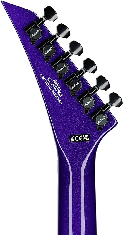 open zoom image for Jackson X Series Kelly KEX Electric Guitar, Laurel Fingerboard, Deep Purple Metallic, Headstock Straight Back