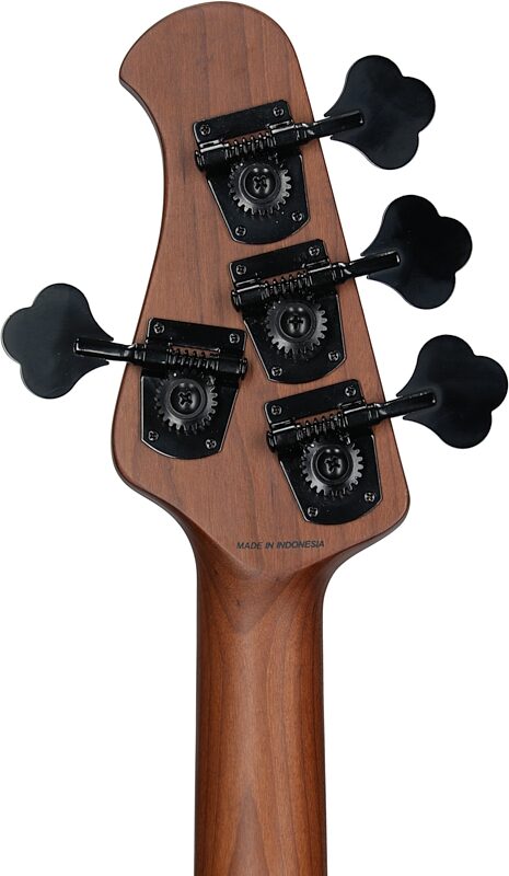open zoom image for Sterling by Music Man Pete Wentz Signature StingRay Electric Bass, Black, Roasted Maple Fretboard, Headstock Straight Back
