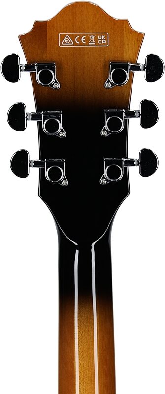 open zoom image for Ibanez AS7328 Artcore Semi-Hollowbody Baritone Electric Guitar, Tobacco Brown, Headstock Straight Back