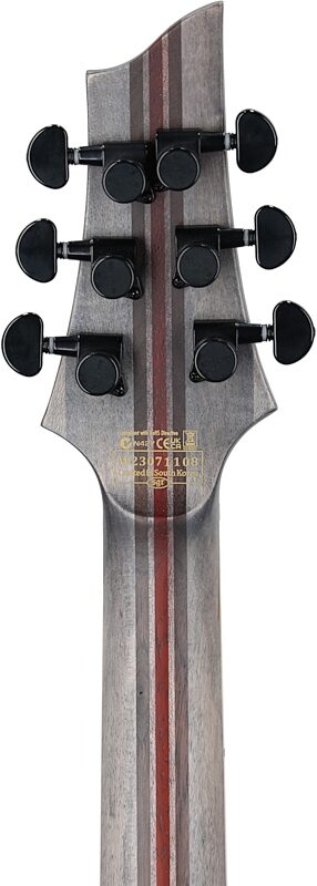 open zoom image for Schecter V-1 SLS Elite Electric Guitar, Evil Twin, Headstock Straight Back