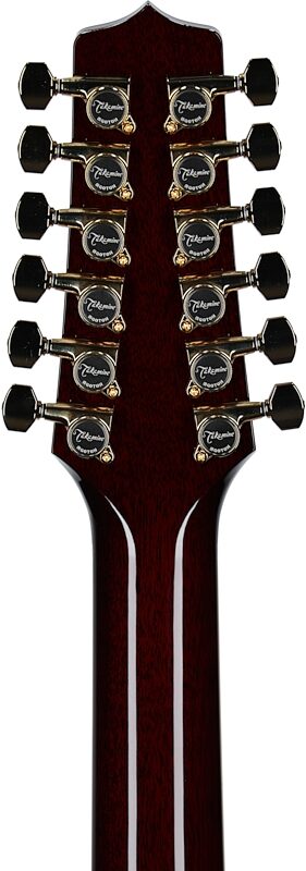 open zoom image for Takamine John Jorgenson Acoustic-Electric Guitar, 12-String (with Case), Gloss Stain, Headstock Straight Back