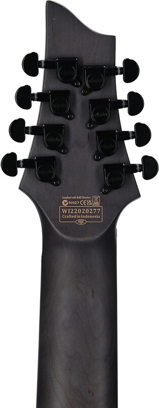 open zoom image for Schecter Omen Elite-8 Multiscale Electric Guitar, 8-String, Black Cherry Burst, Headstock Straight Back