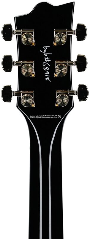 open zoom image for Reverend Kyle Shutt II Electric Guitar, Midnight Black, Headstock Straight Back